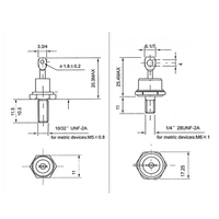 Diode redresseuse 25HF120, 25A 1200V, montage sur goujon, diode industrielle haute puissance pour convertisseur chargeur