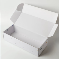 Boîte d'expédition en carton blanc avec insert personnalisé, estampage à chaud, pour abonnement et cadeaux d'anniversaire, vente directe usine