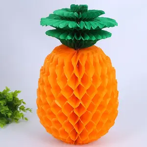 10 inç 3D ananas yaz petek desenli kağıt dekorasyon