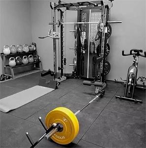 Equipo de gimnasio interior comercial Máquinas de selección de carga de PIN unisex con estante Máquina Smith multifuncional - Product Image 5