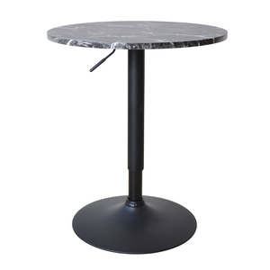 <span class=keywords><strong>Table</strong></span> de bistrot ronde réglable de 70-91 cm avec plateau en marbre noir, <span class=keywords><strong>pivotante</strong></span> à 360°, <span class=keywords><strong>table</strong></span> haute pour café et maison - Product Image 1