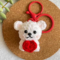 Porte-clés miniature en crochet fait main, adorable jouet en peluche tricoté, décoration pour voiture, sac, Pâques, mariage, baptême, cadeau