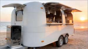 Remorque alimentaire en aluminium haute capacité avec gril et friteuse pour la restauration événementielle à grande échelle, festivals et événements de confiserie - Product Image 6