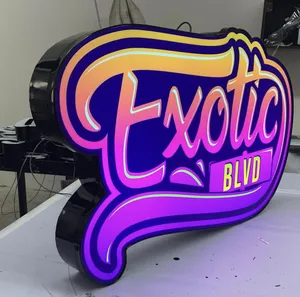 Publicidade exterior Waterproof Led Electron Sign Custom Acrílico/Metal Channel 3D Logo Light Box Sign