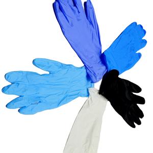 Guantes de examen de nitrilo texturizados desechables negros no estériles de grado médico guantes de mano de nitrilo de trabajo recubiertos sin polvo de látex - Product Image 4