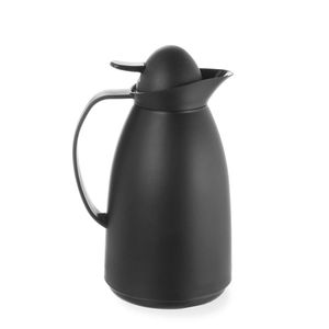 Carafe thermique HENDI 1L avec récipient intérieur en verre, distributeur de boissons noir, 140x(H)268mm - Product Image 1