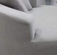 Fauteuil-canapé rond surdimensionné moderne en mousse compressée, emballé sous vide, pour salon, vente en gros