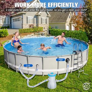 <span class=keywords><strong>Pompe</strong></span> de filtration <span class=keywords><strong>pour</strong></span> <span class=keywords><strong>piscine</strong></span> hors sol |   Économie d'énergie, double <span class=keywords><strong>action</strong></span>, accélère le débit d'eau, capture les débris, améliore la clarté, capacité de 800 GPH, facile à utiliser - Product Image 3