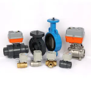 DN15 1/2'' 20NM 3-piece Failsafe To Close RS485 Modulating SS304 Motorized Electric Actuator Ball Valves