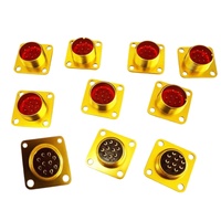 PC-19TB Series Circular Connector Russian Standard Multi Pin Aluminum Alloy Brass Gold Plated High Temperature Threaded Coupling