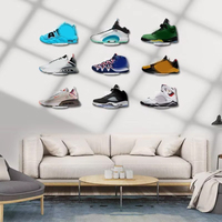 Support d'affichage pour chaussures en acrylique transparent de 4 mm d'épaisseur, étagère flottante murale, porte-chaussures mural, vente directe d'usine