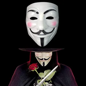 Cadılar bayramı V maskesi kostüm Cosplay anonim Anonymous Master maskesi cadılar bayramı Cosplay için