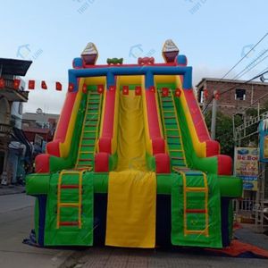 Tobogán Acuático Inflable Happy Castle de 13X12.7 pies con Doble Carril y Piscina, Fácil de Instalar, Material de PVC, para Jugar al Aire Libre - Product Image 6