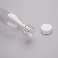 Bouteille de boisson en PET transparente de qualité alimentaire de 250 ml et 500 ml avec bouchon à vis, jus pressé à froid, thé glacé, emballage liquide, OEM