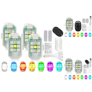 Không dây <span class=keywords><strong>LED</strong></span> Strobe Light 7 màu sắc Pin hoạt động không thấm nước độ sáng cao nhấp nháy đèn <span class=keywords><strong>LED</strong></span> xe máy bay không người lái đèn - Product Image 1