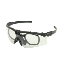 Lunettes de tir tactiques polarisées avec 4 verres interchangeables pour paintball/CS, lunettes de soleil pour le cyclisme avec anti-buée