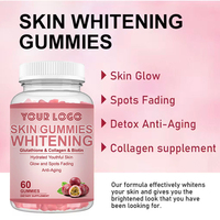 Gummies au collagène et glutathion, L-Glutathion avec collagène et biotine, pour une peau éclatante et un teint unifié