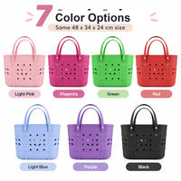 Grand sac de plage en EVA 48x24x34cm, imperméable, moulé, à ouverture supérieure, pour les voyages en bord de mer, le shopping, vente en gros