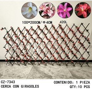 Recinzione di girasole artificiale 100x200cm decorazione da giardino girasoli pannello Ecofriendly moderno classico di lusso - Product Image 1