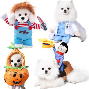Gilets de déguisement modernes pour chien Halloween, motifs animaux mignons, uniformes amusants (guitare, docteur, pirate, crabe), en polyester, très vendus - Product Image 6