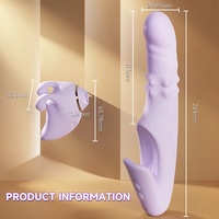 Vibrateur Pénétrant Détachable avec Ventouse, Stimulateur Clitoridien, Contrôle par APP, 9 Modes de Succion et 9 Modes Télescopiques, Jouets Sexuels pour Femmes