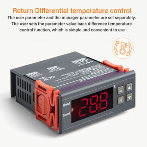 Controlador de Temperatura Digital de -40 a 120 Grados, Función de Alarma, Termostato Electrónico con Calefactor y Enfriador - Product Image 4