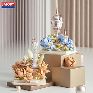 Bloques de Construcción Balody, Centro de Mesa Floral, Colección Botánica, Decoración de Mesa, Regalos para el Día de San Valentín, para Niños y Niñas - Product Image 3