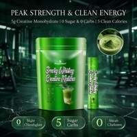 AegleWell Smoky Whiskey Creatine Matcha Powder Tanpa Alkohol Tanpa Gula Mendukung Kekuatan Otot dan Performa Latihan Harian