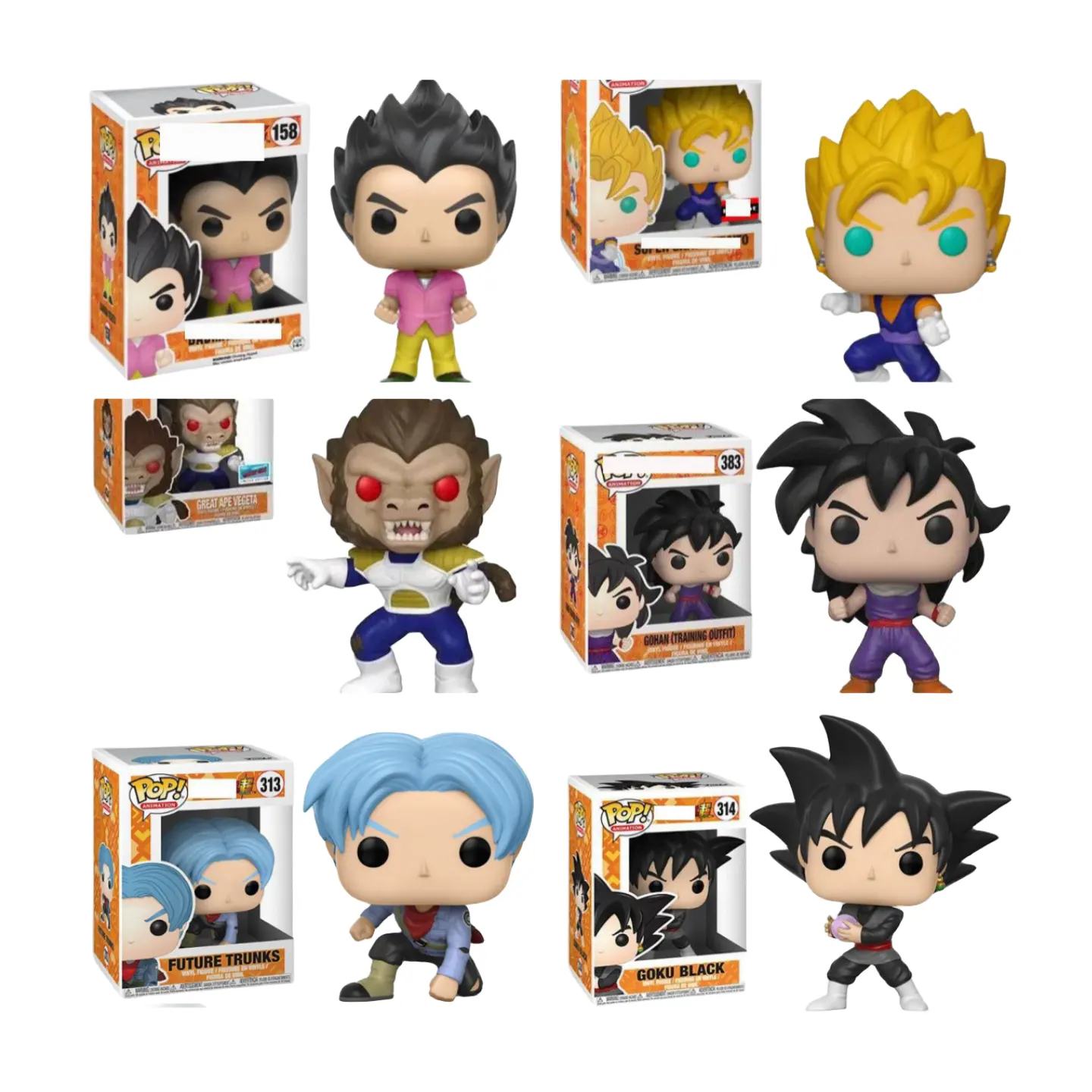 Q Version Goku Vegeta Crafts Funk POP PVC Spielzeug Anime Drachenbälle Actionfiguren Mini Kunststofffigurinen