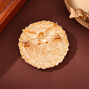 Broche Feminino de Esmalte Patriótico com Águia-Careca Americana e Rosa Vermelha, Joia Feminina, Broches do 250º Aniversário dos EUA, Para Presentes - Product Image 3