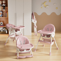 Chaise et tabouret de repas réglables en plastique pour bébé, inclinables et portables, pour les bébés de plus de 6 mois (vente en gros)