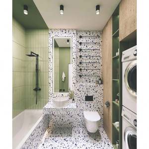 Meubles de salle de bain en mélamine personnalisés, lavabo en bois, unité flottante, meuble-lavabo mural flottant de luxe, style européen antique - Product Image 5