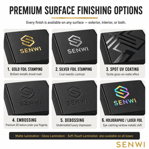 Boîte d'expédition noire personnalisé<span class=keywords><strong>e</strong></span> avec logo imprimé UV pour emballage <span class=keywords><strong>de</strong></span> marque <span class=keywords><strong>de</strong></span> petite entreprise - Product Image 5