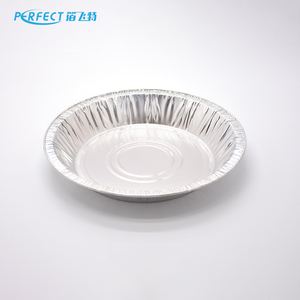 सस्ता 251*39 मिमी एल्यूमीनियम डिस्पोजेबल फूड ग्रेड 1200 मिली क्षमता प्लास्टिक ढक्कन खाना पकाने ट्रे 10 इंच एयर फ्रायर फॉइल पैन कंटेनर - Product Image 2