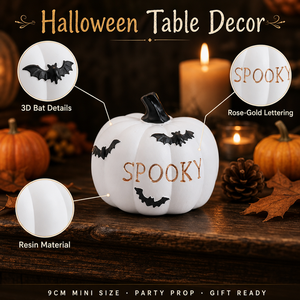 Halloween Kürbis Figur Harz Mini Statue Tisch Schreibtisch Deko Party Ornament Geschenk 9cm - Product Image 3