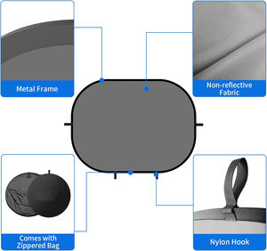 Sfondo pieghevole 1.5X2m fumo grigio verde acqua <span class=keywords><strong>Vintage</strong></span> 5 'x 6.5' sfondo reversibile Pop-up ripiegati fondali fotografici - Product Image 3