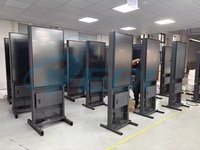 Kios LCD Dua Sisi 3000 Nits, Tahan Sinar Matahari, Tahan Air, Signage Digital Luar Ruangan, Suhu Warna Dapat Disesuaikan, CMS Berbasis Cloud, WiFi