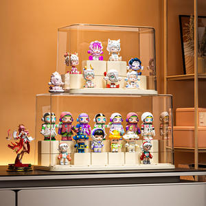 Présentoir rectangulaire en <span class=keywords><strong>plastique</strong></span> pour <span class=keywords><strong>rangement</strong></span> de boîtes mystères avec éclairage, vitrine anti-poussière pour figurines et poupées, vente en gros - Product Image 1