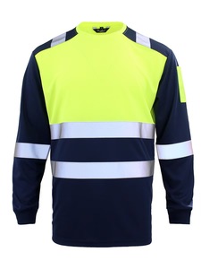 เสื้อกั๊กนิรภัยสะท้อนแสงเรืองแสงสีเหลืองอบอุ่นแขนยาวเสื้อผ้าสะท้อนแสงโลโก้เรืองแสงสำหรับเพิ่มทัศนวิสัย - Product Image 4