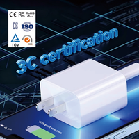 Set Pengisi Daya Cepat dan Kabel Data Dual PD20W US/EU Tipe-C Baru dengan Material Gan untuk Ponsel/Seri 15/16/17