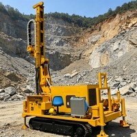 Foreuse rotative diesel sur roues avec pompe pour le forage de puits d'eau, profondeur max. 200 m, mobile (remorquable/à chenilles)