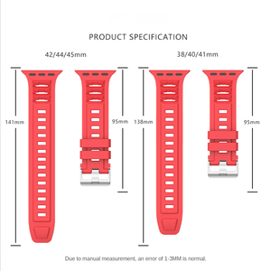 Correas de Reloj de Silicona con Hebilla Plateada Negra, Deportivas e Impermeables, para <span class=keywords><strong>Apple</strong></span> IWatch Band Ultra 8 7 6 5, Venta al Por Mayor de Fábrica - Product Image 5