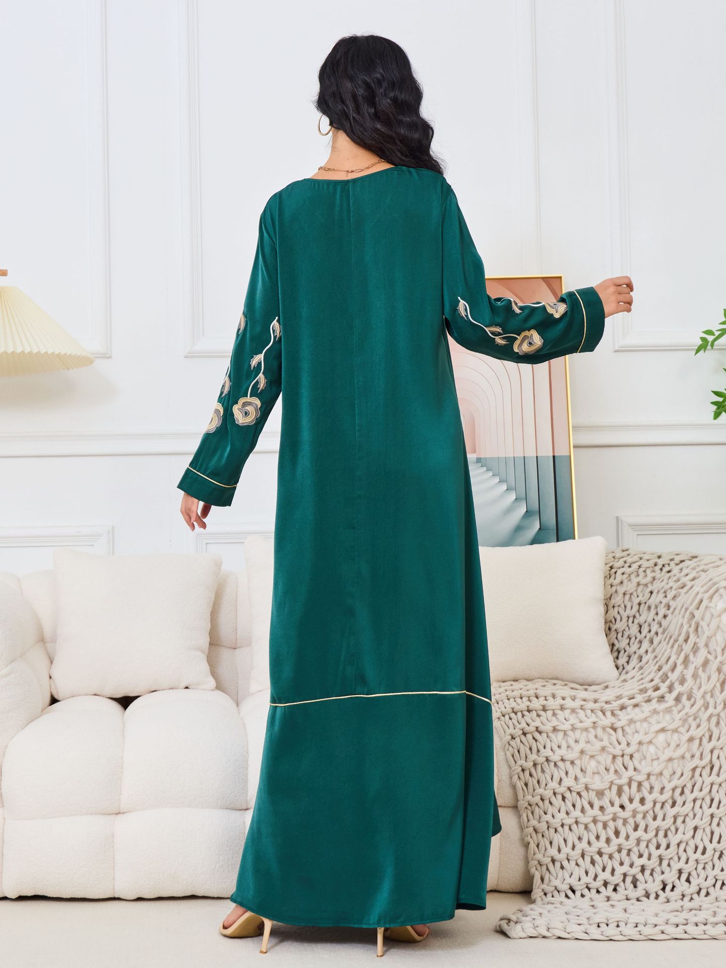 dignified casual dress Women's casual dresses Skirt Dignified Atmospheric Female Dress Waist Fashion Irregular Long Plaid Shirt womens dress (Color : Green, Size : L): Buy Online at Best Price in UAE