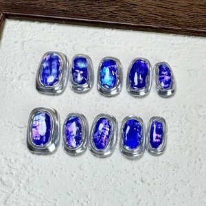 Cyberpunk Rêveur Violet Ongles Artificiels Faits À La Main Haut De Gamme Coquilles Irisées Nail Art Niche Argent <span class=keywords><strong>Original</strong></span> <span class=keywords><strong>Faux</strong></span> Ongles - Product Image 1