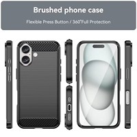 Pour Laudtec Sjk896 coque de téléphone souple en Fiber de carbone ultra-mince couverture de Style d'affaires pour iPhone 16 15 14 13 12 Plus Pro Friendly