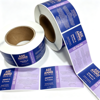Étiquettes en vinyle imperméables imprimées sur mesure, autocollantes, avec logo privé, pour l'emballage de produits cosmétiques et de produits chimiques.