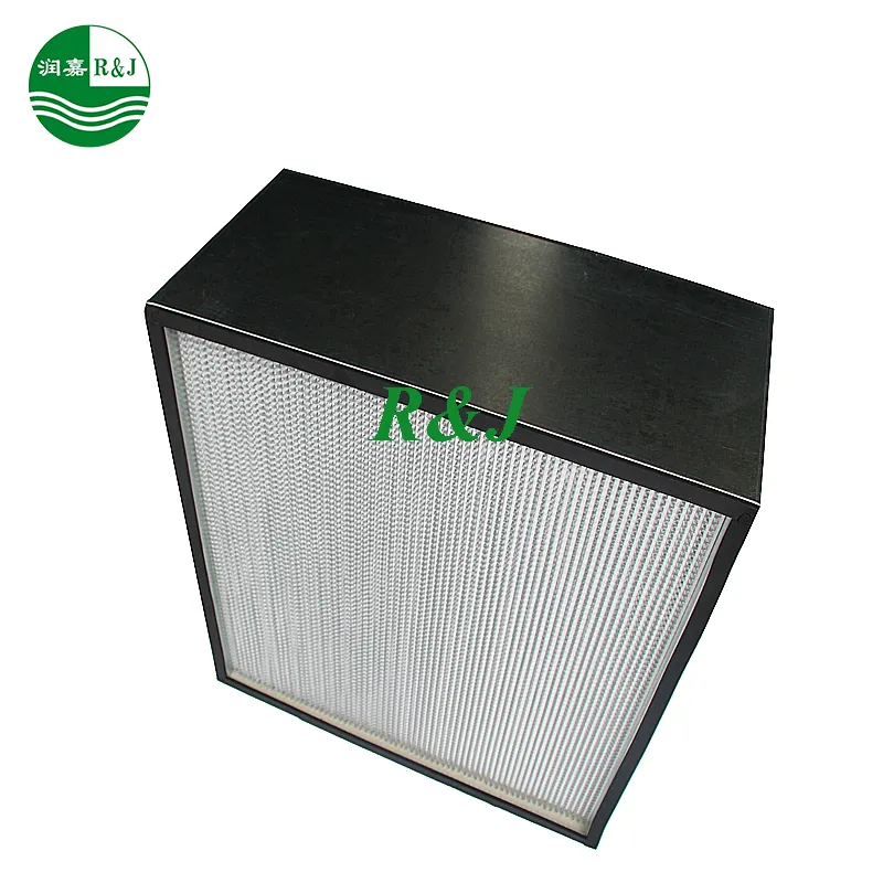 pleat hepa h13/14 filter 0.12 micron aluminium foil separator deep pleated hepa filter