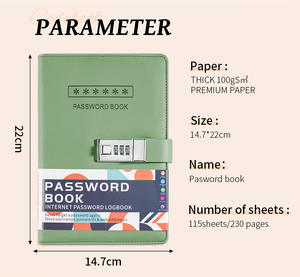 Carnet de mots de passe A5 très vendu pour les adresses de sites Web, les mots de passe des comptes, le tri, l'enregistrement et le stockage en gros - Product Image 5