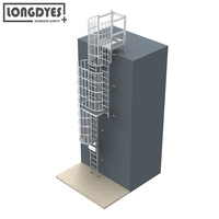 Toit fixe Accès Cage En Aluminium Échelle Pour La Protection Contre Les Chutes