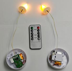 Vela LED realista con mecha, recargable, sin llama, con efecto de llama danzante y control remoto para velas de cera - Product Image 2